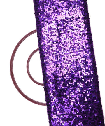 purple sequin net embroidery fabric